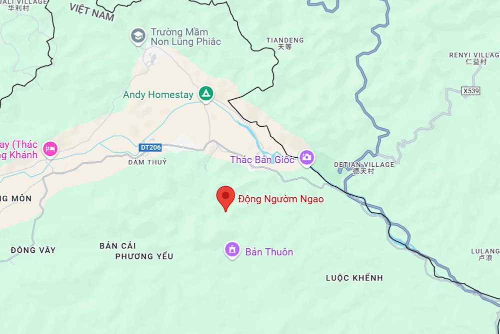 Location of Nguom Ngao Cave on Google Maps 